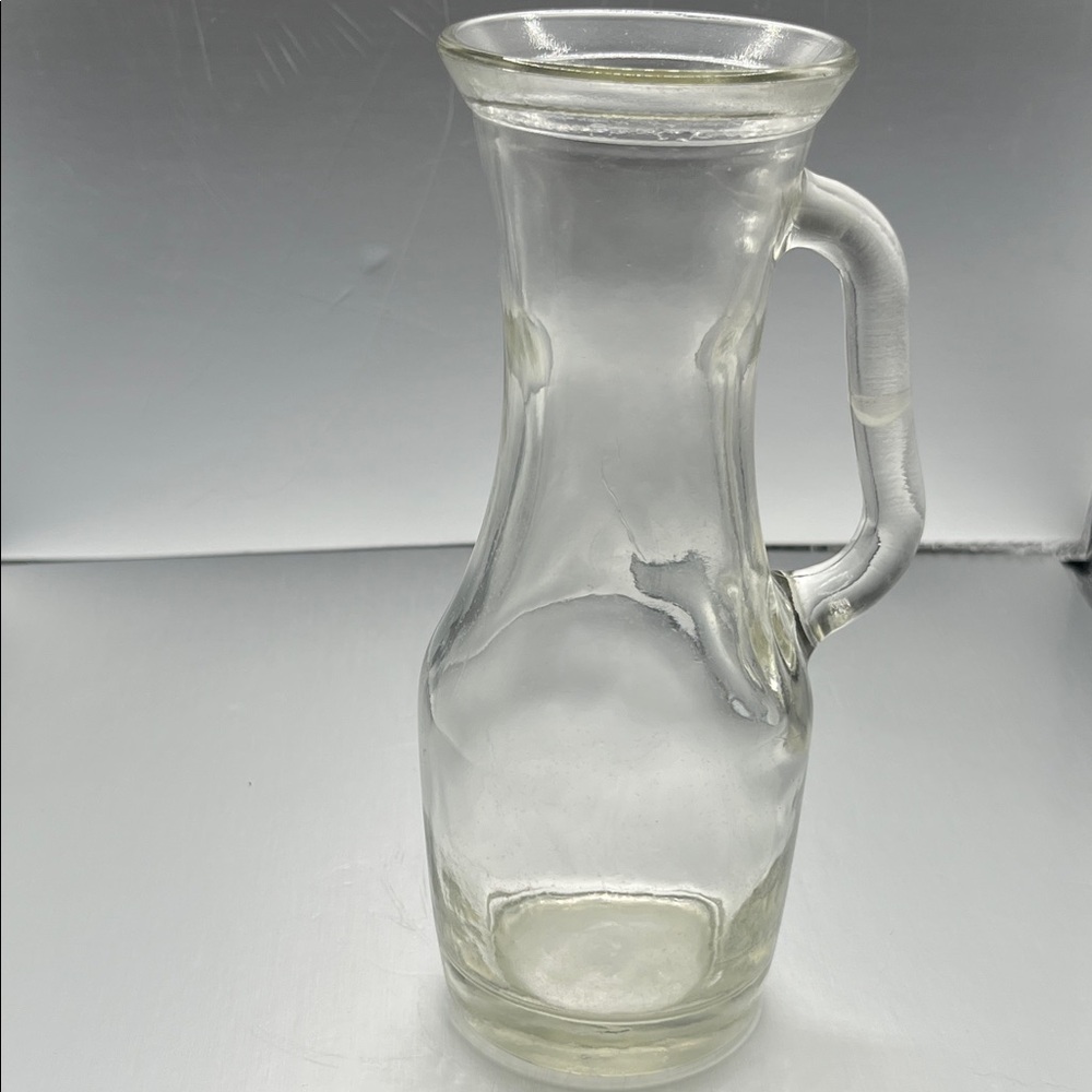 Clear Glass Pitcher with Handle